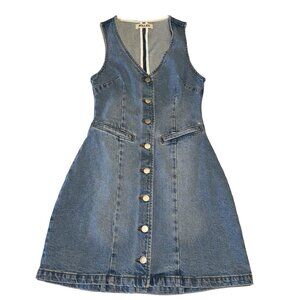 ROLLA'S | Dresses | Rollas Dallas Mid Blue Denim Vneck Button Front Mini  Dress Womens Xsmall | Poshmark